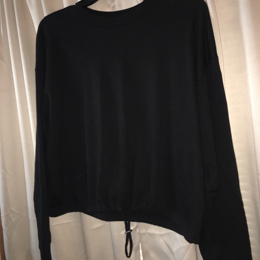 Cropped Sweatshirt w drawstring